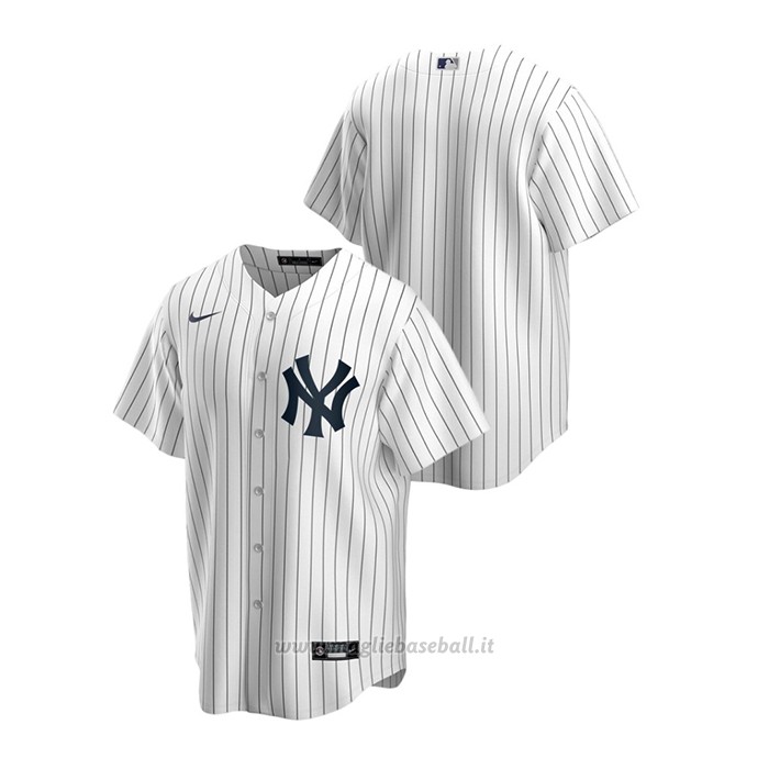 Maglia Baseball Uomo New York Yankees Replica Primera Bianco